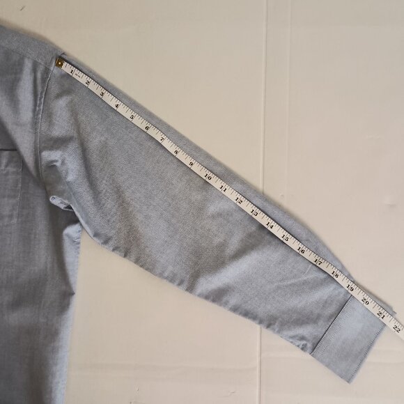 Rugged Bear Boys Blue White Button Down Shirt Size 14 Front Pocket EUC - Picture 12 of 14